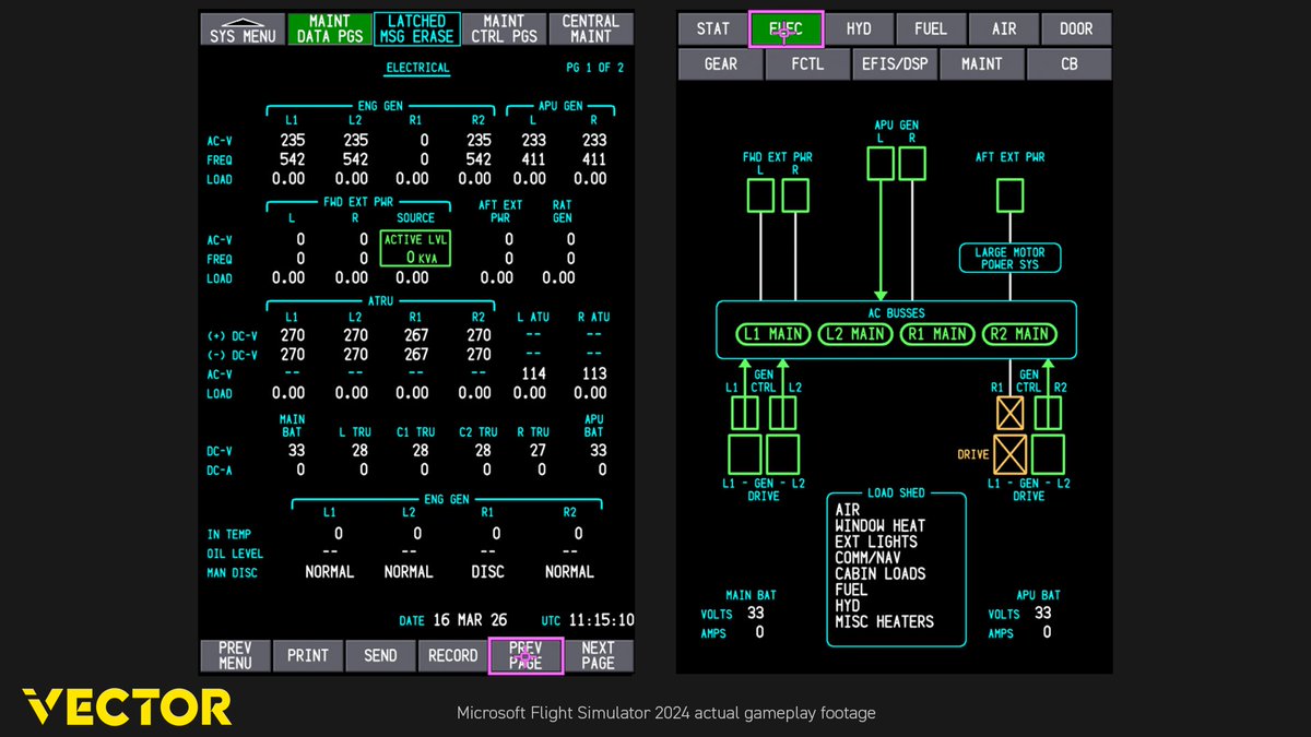 Vector_787's tweet image. We went deeper than ever at the Q&amp;amp;A.

From system depth to the aircraft itself, things are   taking shape fast. These images build on last week’s preview and there’s a lot more going on than meets the eye.
More Snapshots coming soon.
#Vector #787 #MSFS2024 #FlightSim #FSWeekend