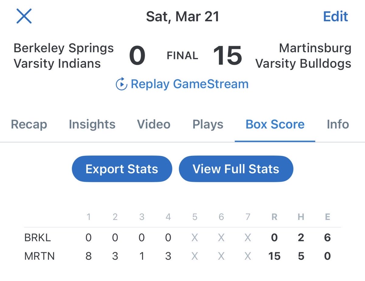 Martinsburg Baseball tweet media