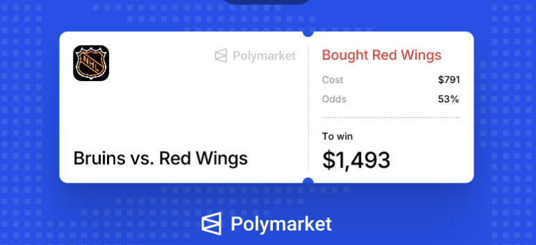 EVBettors's tweet photo. Polymarket NHL NUKE 💣

Boston Bruins vs Detroit Red Wings, Red Wings Moneyline @ 53¢

Prediction Insiders scored it 100/100.

Breakdown 👇 https://t.co/87jpq07s0U