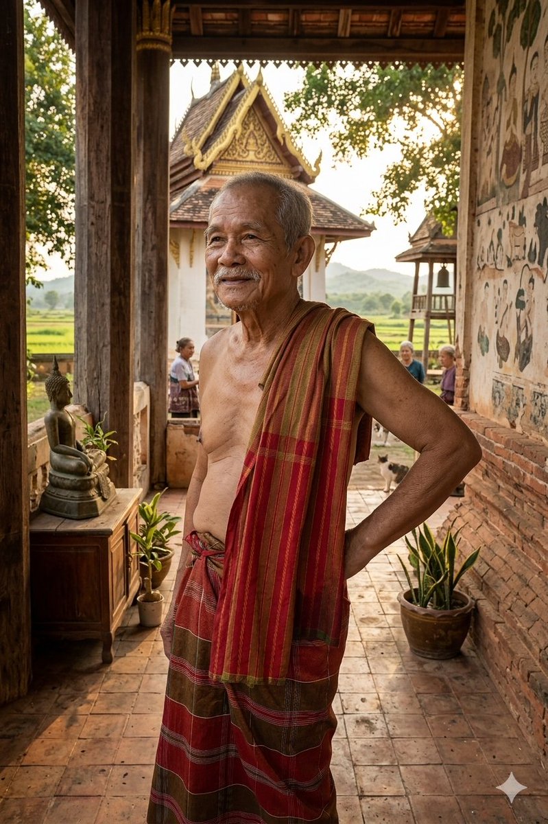 มักนุ่งโสร่งผ้าขาวม้า สวย tweet media