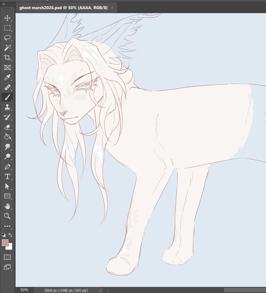 wanderwingss's tweet photo. Ghost deserves a bit of an update and a new ref, my boy.... brainstorming something while I rewatch frieren in background https://t.co/IUzYif9vUL