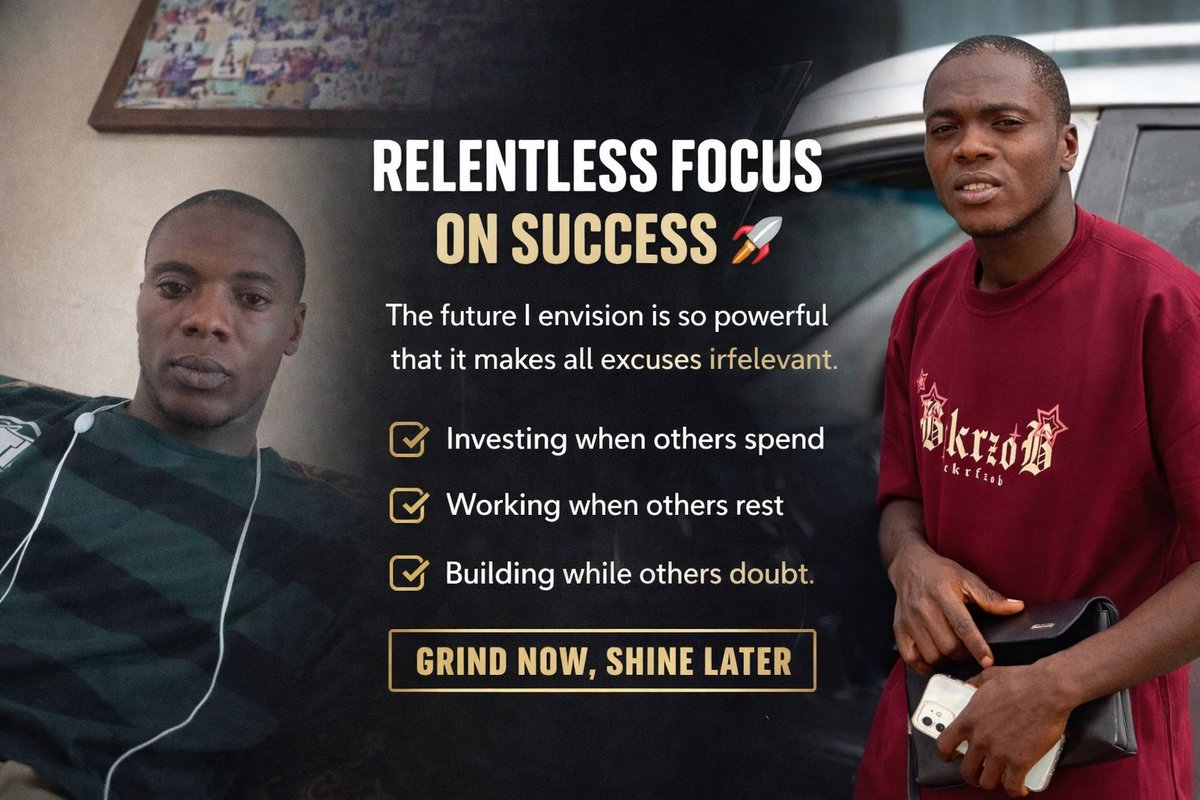 SAMTECHCAR's tweet image. Success is not luck — it’s discipline.
While others spend, I invest.
While others sleep, I build.
While others doubt, I execute.
Every move I make today
is a step toward generational wealth.
I don’t chase money —
I create value, and money follows.
#vire #reel