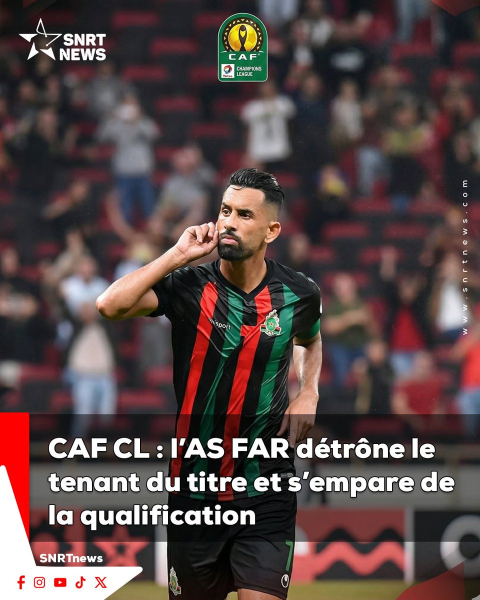 SNRTNewsfr's tweet image. Exploit retentissant au Caire : l’AS FAR s’impose 2-1 face à Pyramids FC et décroche sa qualification pour les demi-finales de la Ligue des champions africaine, portée par les réalisations de Reda Slim et Rabie Hrimat.

snrtnews.com/fr/article/caf…

#ASFAR #PyramidsFC #CAFCL