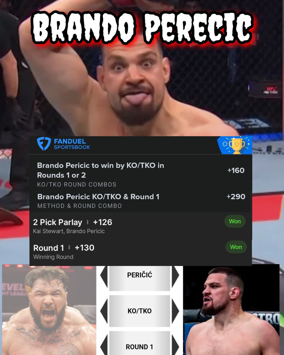 MMAzing_bets's tweet photo. #UFCLondon we get a perfectly predicted and bet fight in the HW division! Excited to see who they match Perecic up with next ๐ง
#UFCUK #UFC #MMA #sportsbetting https://t.co/liZOSlNaaD