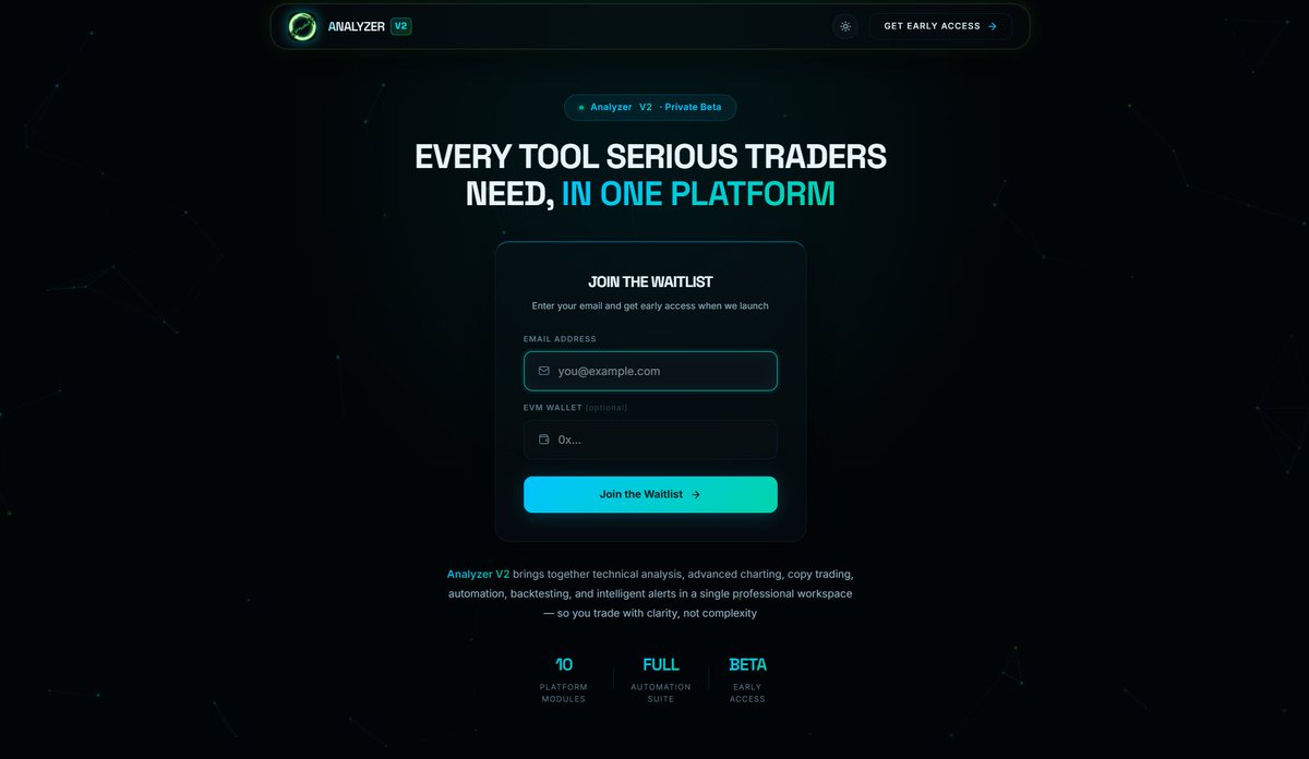 Analyzer V2 waitlist is now open

20M+ automated technical analyses per day across 500+ crypto assets, forex, and commodities - plus Pair Builder, Backtests, Demo Trading, Auto-Trade, Copy Trade, Whale Tracker, and AI Guardian in one platform.

analyzer.finance/waitlist/