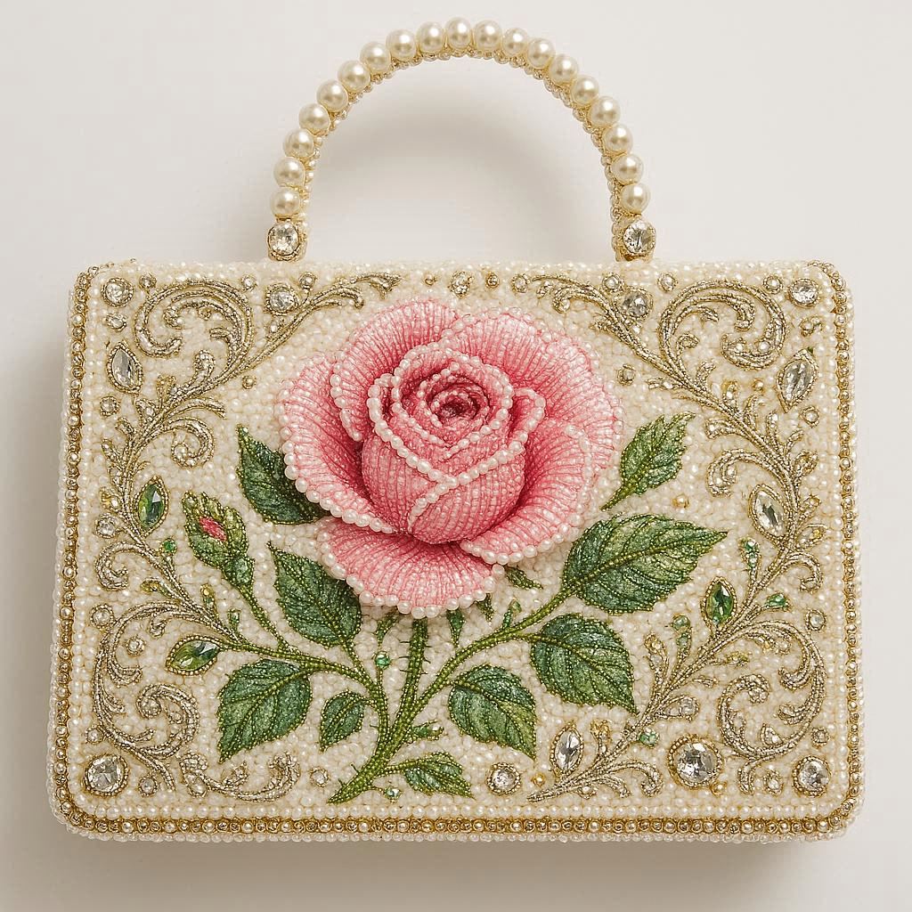 cosmos202403's tweet photo. Pink rose design bag🩷
👗#AIfashion👜#bag🌹#AIrose
🪡#AIbeadwork✨#sparkling https://t.co/AOlSamPCka