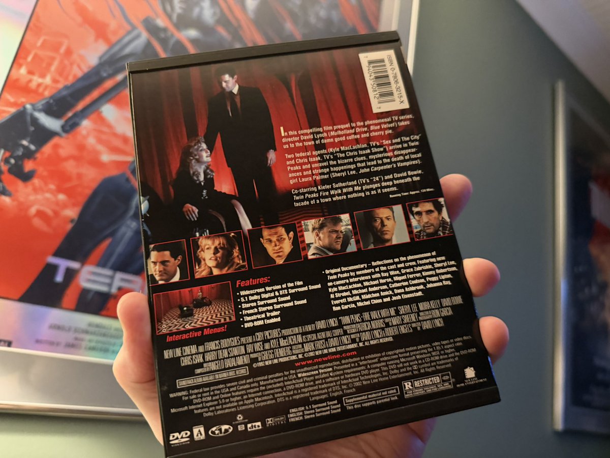 the4kCollectivE's tweet photo. Today’s awesome addition to the collection. Absolutely love Twin Peaks: Fire Walk With Me and very pleased to get this snapper case from New Line. 

#TwinPeaks #FireWalkWithMe #FWWM #DavidLynch #DVD #PhysicalMedia #SnapperCase @newlinecinema @SHO_TwinPeaks https://t.co/Vrd7sZa7FT