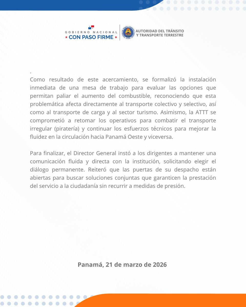 Autoridad del Tránsito tweet media