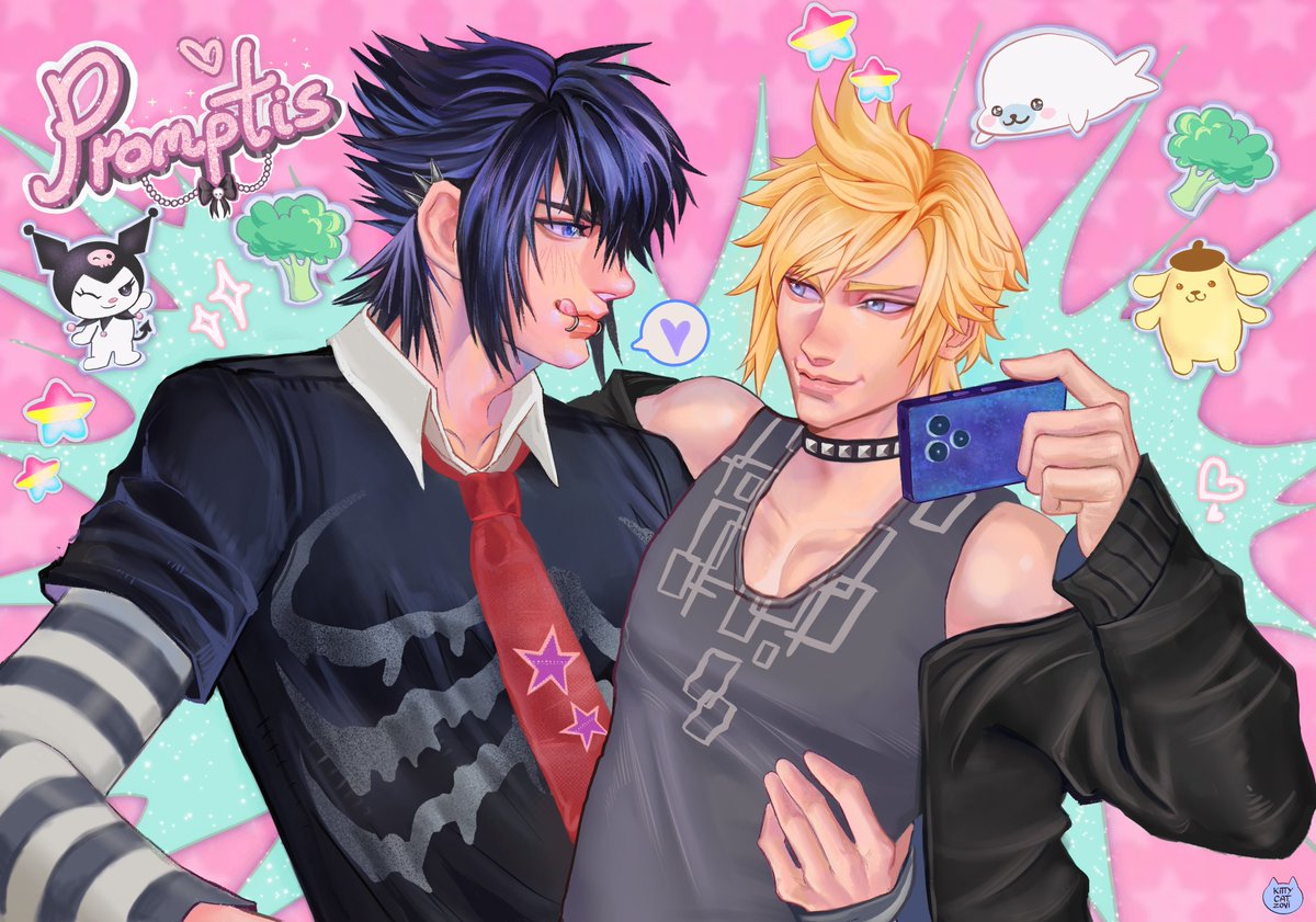 I loved Prompto's new outfit in Dissidia!! I needed to draw it but I forgot his necklace (´Д`;)
#promptis #ffxv #noctis #prompto