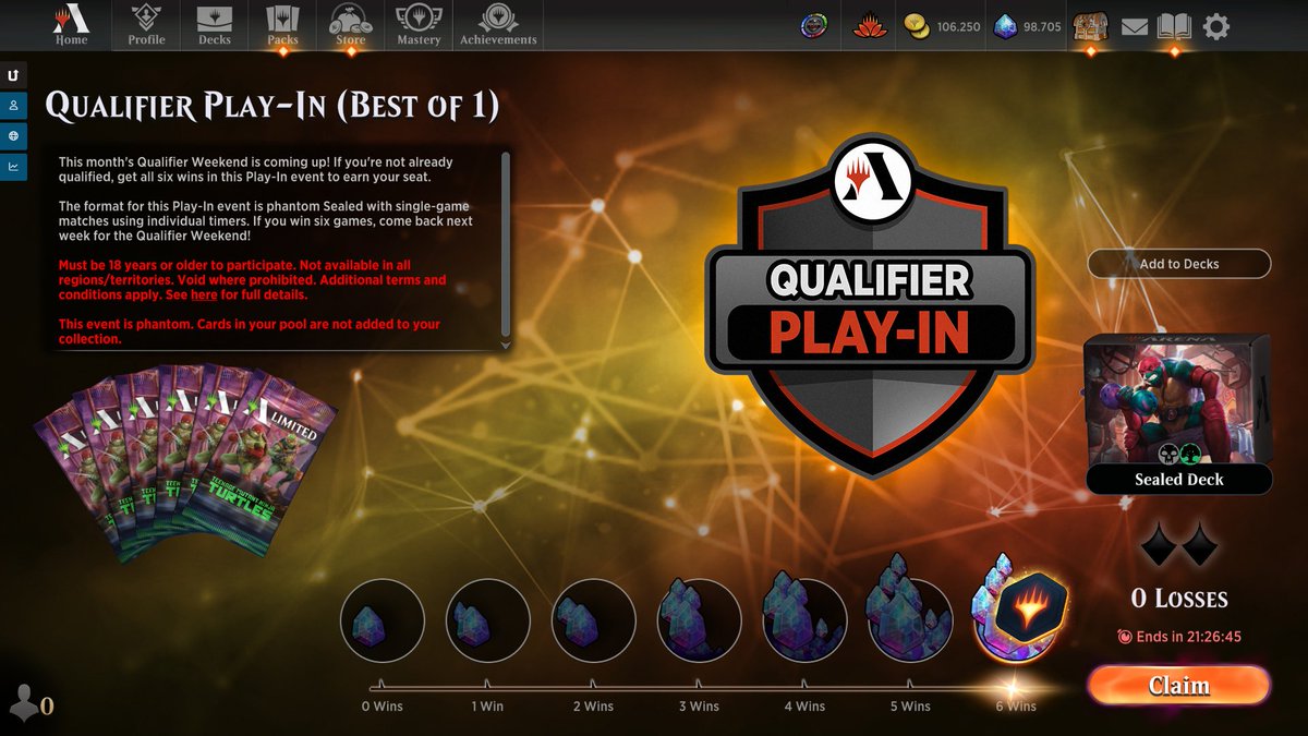 Giusepp68746450's tweet photo. 6 - 0 in Sealed Qualifier Play In (BO1) With Golgari Turtle Blimp, i guess play 16 lands and a Rocksteady work really good! @fireshoes https://t.co/CNa793qo8s