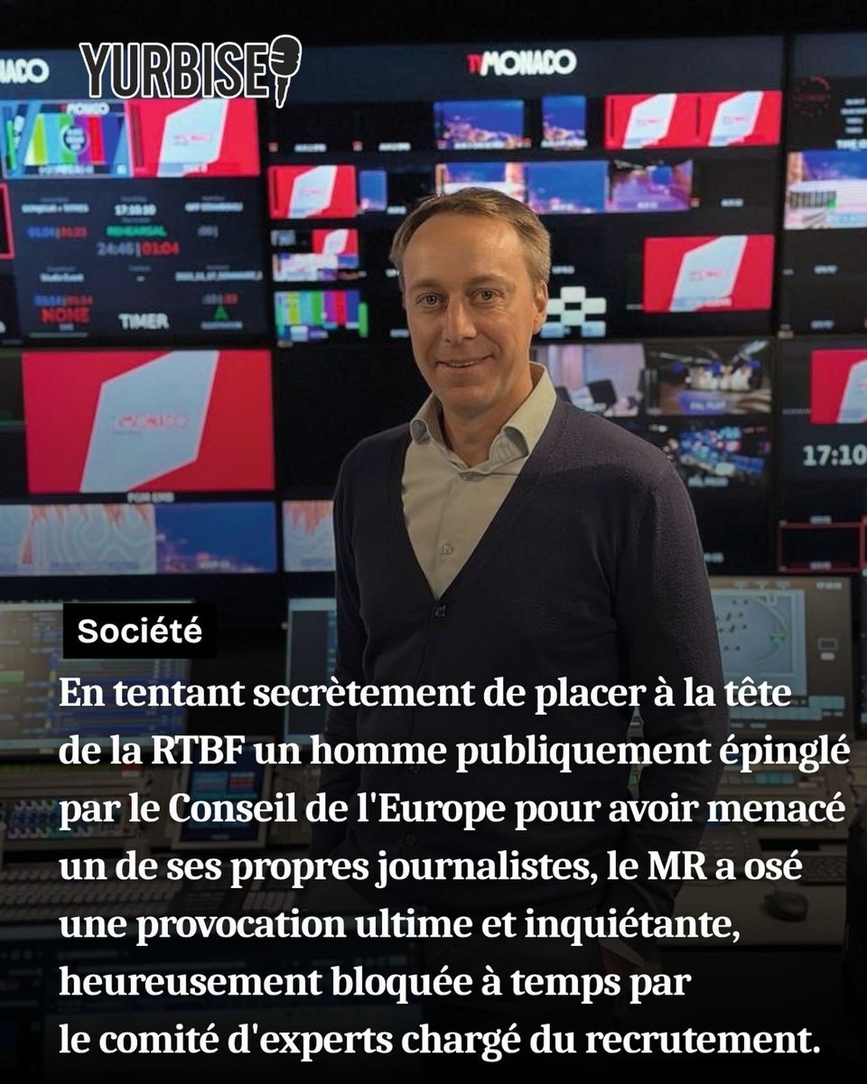 Tribalart_be's tweet photo. BELGIQUE: la liberté de la presse en danger
Bouchez aime agresser et menacer les journalistes

Son parti, le MR tente de placer à la tête de la RTBF un homme qui proféré des menaces contre un journaliste de la RTBF
Il a fait l’objet d’une alerte officielle du Conseil de l’Europe https://t.co/7FmWiWWrPZ