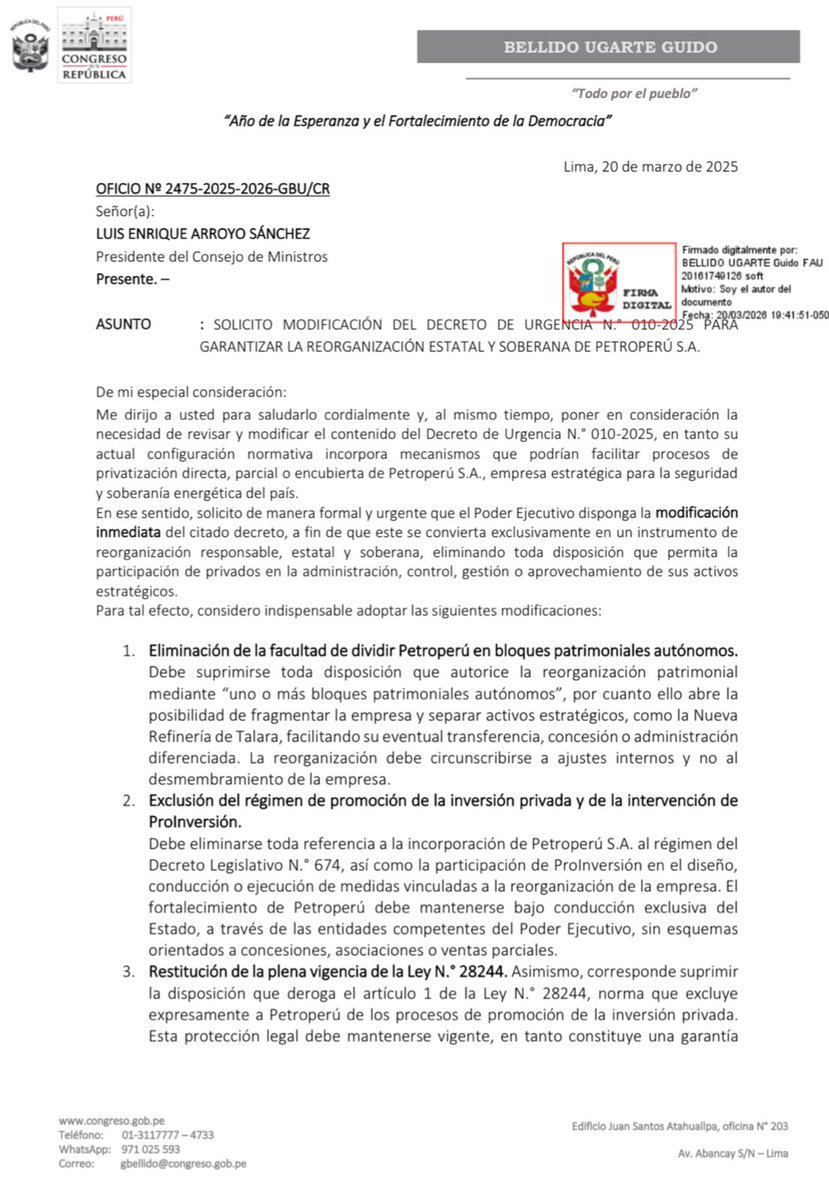 Guido Bellido Ugarte tweet media