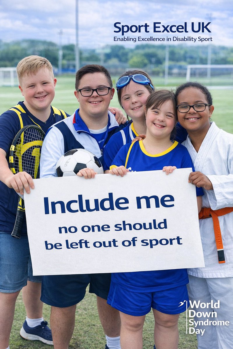 SportExcelUK's tweet photo. Let’s remember today in #WorldDownSyndromeDay and every day that ….

Inclusion is the answer.

Let’s build sport where everyone belongs 💙

One conversation at a time, one step at a time, one day at a time.

#WDSD2026 #TogetherAgainstLoneliness https://t.co/KwKTbgeFvZ