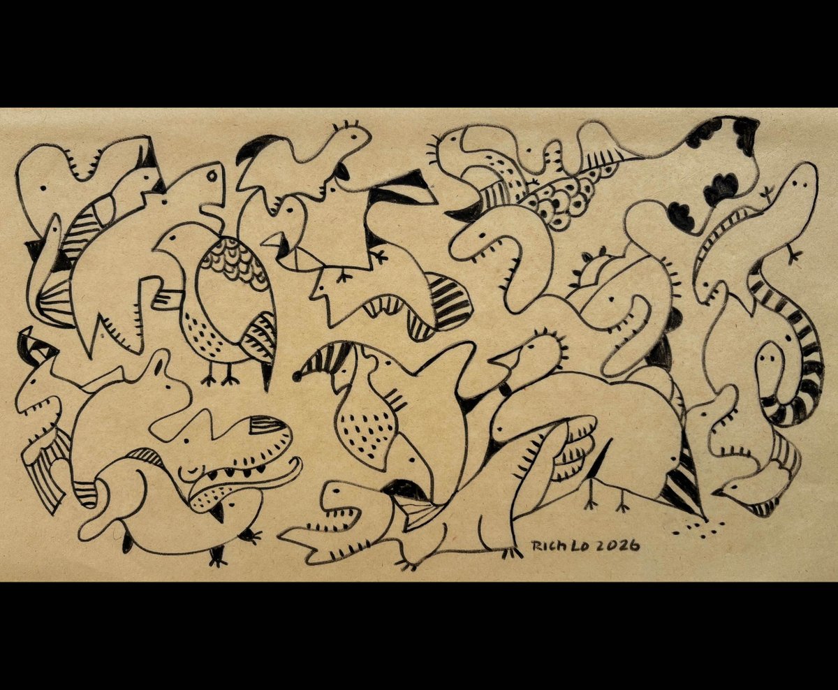 Natural World #10. #surrealart #inkdrawing ##creatures #interconnect