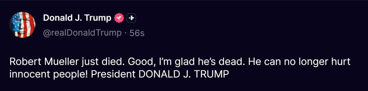 Looks like Trump is crafting a warm eulogy for Bob.