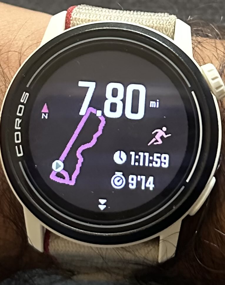 Karan100Shah's tweet photo. 7 easy with ending at 7'45. 
Trying to get back into running fitness. 
Been lifting heavy since November, 12+ lbs up since then. Goal to get HR in control. https://t.co/VcsmMLLSCg
