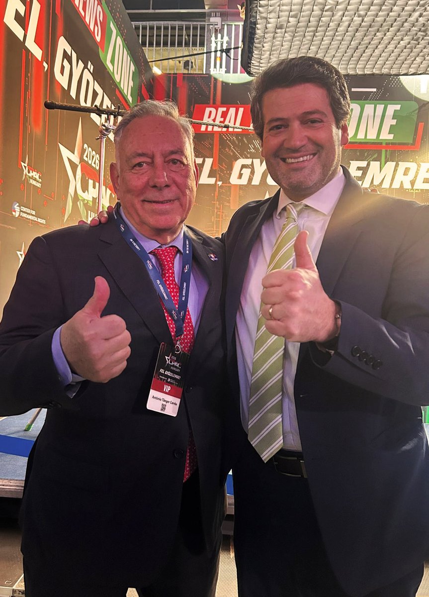 tangercorreamep's tweet image. Em Budapeste, ao lado de patriotas de todo o mundo, com @AndreCVentura , o grande líder da Direita em Portugal!
#CHEGA #Patriotas