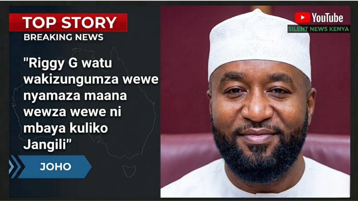 nomadsvirtual's tweet photo. In a scathing attack that has sent shockwaves through the political landscape, Hassan Joho hasn’t held back! Directing his fire straight at "Riggy G," the message is loud, clear, and absolutely brutal:

"Riggy G watu wakizungumza wewe nyamaza maana wewza wewe ni mbaya kuliko Jangili."

As the political heat intensifies, Joho warns against divisive ethnic politics, telling the former DP to keep silent while others speak. Is this the beginning of a final showdown? 🇰🇪💥
The lines are drawn. The words are heavy. The tension is Real.

Watch more news on YouTube at Silent news Kenya 
#KenyaPolitics #RiggyG #HassanJoho #BreakingNewsKenya #SilentNewsKenya