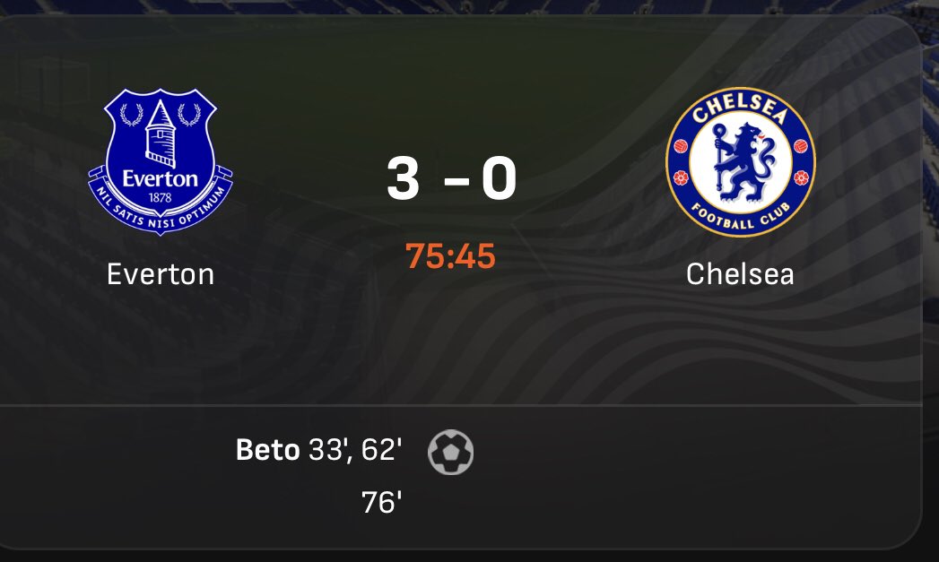 kezzy_ka's tweet photo. 76' Iliman Ndiaye scores!

🍬Everton 3-0 Chelsea 🧿 https://t.co/80hZS0fhfv