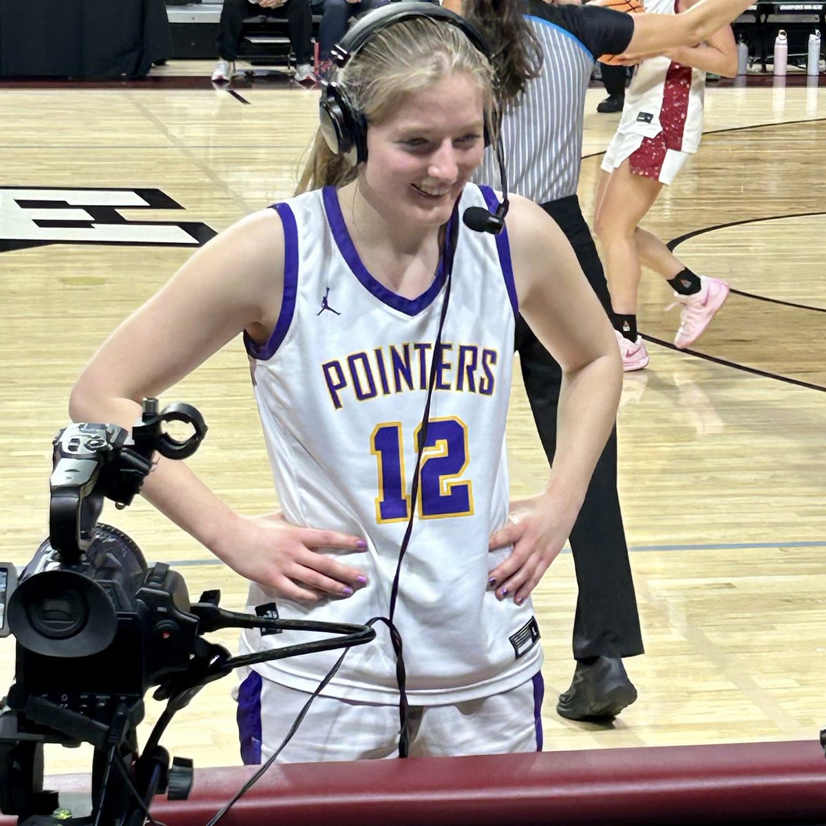 UWSPWBB's tweet photo. Ended her journey on a HUGE HIGH 📈

✅ Double Double: 10 pts — 14 rebounds
✅ Competed on the last day of season
✅ Earned a WIN in her final game

Take a BIG bow 🙇‍♀️ Maija Rice
You’ve made @UWSPAthletics proud‼️

All character, class, &amp; so much #JUICE🧃during your storied career https://t.co/YhzE6qeuui