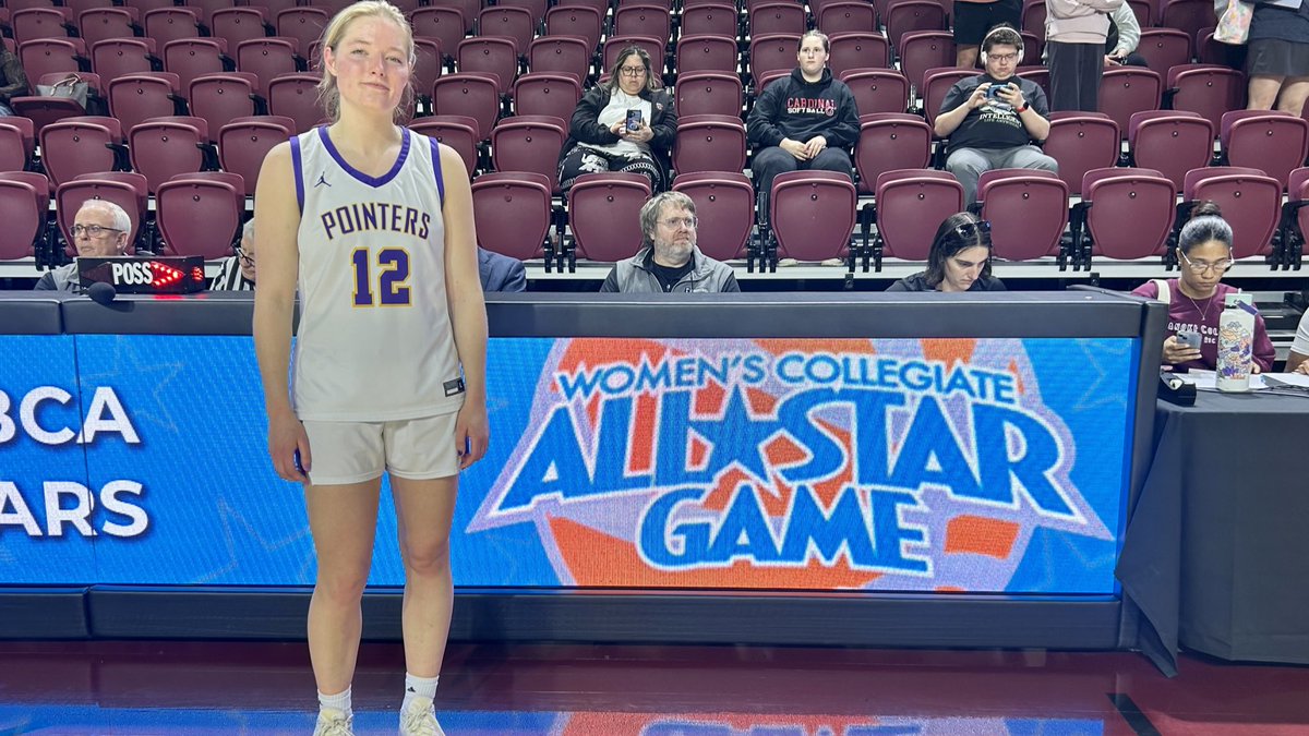 UWSPWBB's tweet photo. Ended her journey on a HUGE HIGH 📈

✅ Double Double: 10 pts — 14 rebounds
✅ Competed on the last day of season
✅ Earned a WIN in her final game

Take a BIG bow 🙇‍♀️ Maija Rice
You’ve made @UWSPAthletics proud‼️

All character, class, &amp; so much #JUICE🧃during your storied career https://t.co/YhzE6qeuui
