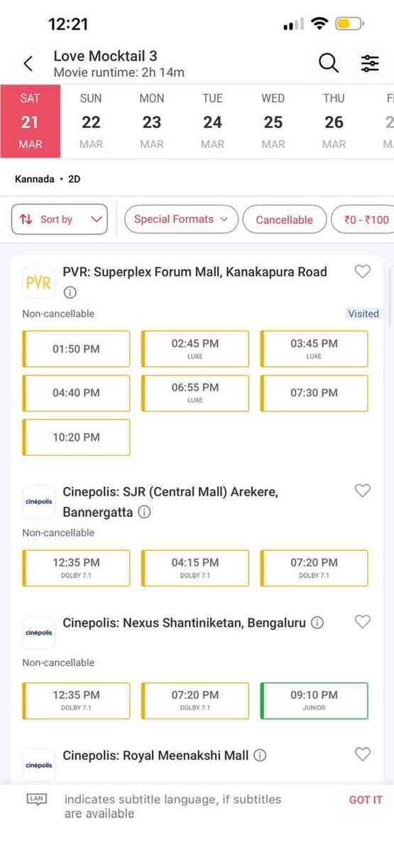 naveen_ro's tweet photo. ಲವ್ ಮಾಕ್ಟೇಲ್ 3 ಇವತ್ತು ಬೆಂಗಳೂರಲ್ಲಿ ಇರೋ ಎಲ್ಲಾ 225+ ಶೋಗಳು ಹೌಸ್ ಫುಲ್ . ಸಿನಿಮಾ ರಂಗದ ಮಟ್ಟಿಗೆ ಇದು ಖುಷಿಯ ವಿಚಾರವೂ ಹೌದು..ಯಾವುದೇ ಆಡಂಬರವಿಲ್ಲದ ಅತ್ಯಂತ ಸಿಂಪಲ್ ಜೋಡಿಗಳಾದ @darlingkrishnaa ಮತ್ತು @MilanaNagaraj ಅವರ ಶ್ರಮದ (ಕೃಷಿ) ಫಲ ಈ sequel 3. ಇದು ಅಪ್ಪಟ ಕನ್ನಡದ ಸಿನಿಮಾ...ಜೈ.. ಶುಭವಾಗಲಿ.. https://t.co/tQgnEs5YCn