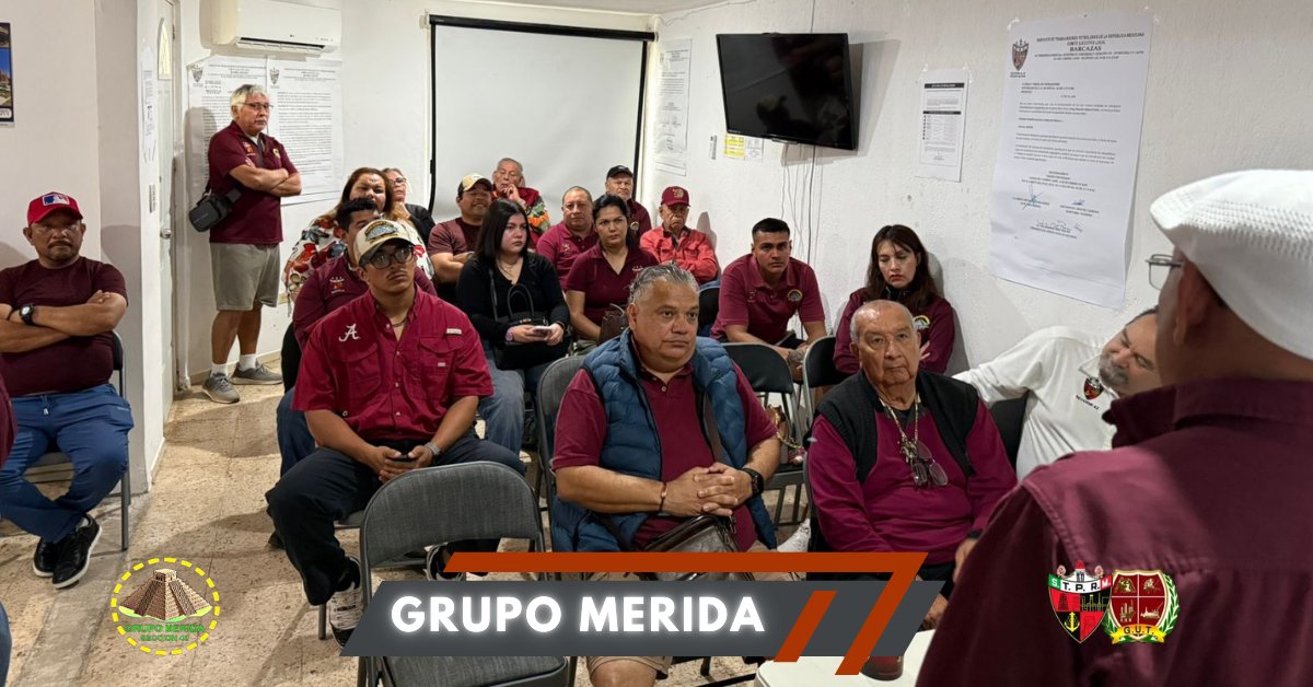 GrupoMerida_42's tweet photo. Agradecemos la participación en nuestra Reunión de nuestro @GrupoMerida_42, refrendamos la política de nuestro Líder y Presidente del GUT @lgps03101 y @MarcoAzuara1 Srio. General, somos orgullosamente @Seccion42_STPRM. 

#MásUnidosquenunca.

Miércoles 18 de marzo del 2026. https://t.co/VEICQNOiOF