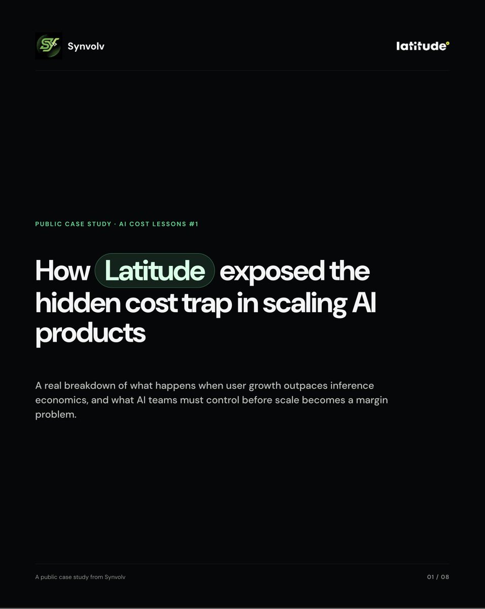synvolv's tweet photo. Most AI teams think growth solves the hard part.

Sometimes growth creates the hard part.

Latitude is one of the clearest public examples of that. https://t.co/2dXv2ek6Fm