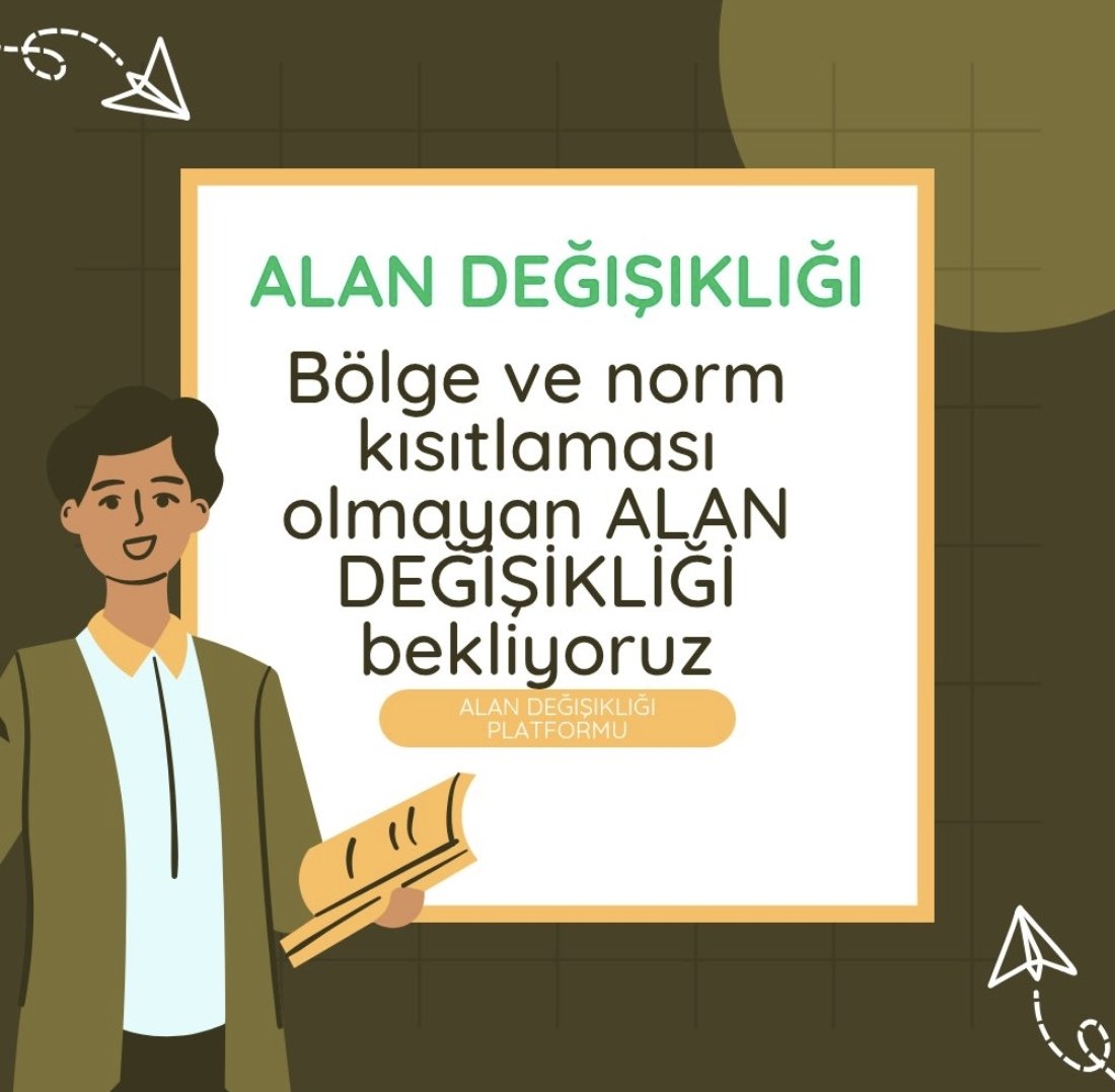 <a href="/mehmettr27/">Mehmet Alan</a> <a href="/cftcblnt/">Bülent ÇİFTCİ</a> Bölge ve norm kısıtlaması olmadan yapılacak bir alan değişikliği müjdesi bekliyoruz