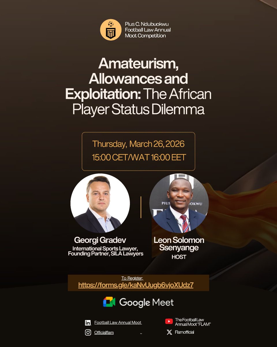 FLAM - Football Law Annual Moot tweet media