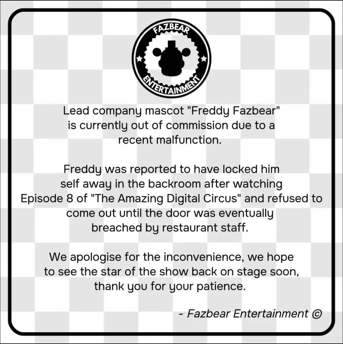 Freddy Fazbear tweet media