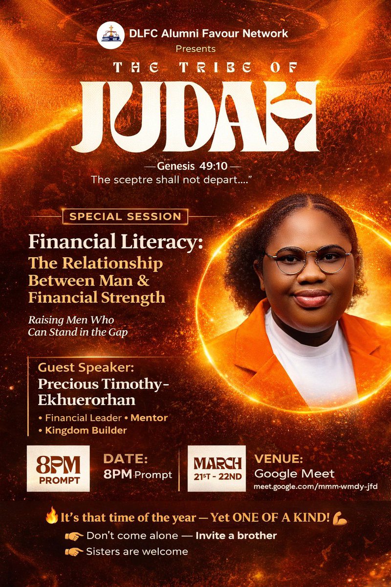 preshytims's tweet photo. I’m deeply honored to be invited as a Guest Speaker at The Tribe of Judah gathering hosted by the DLFC Alumni Favour Network. 🔥

https://t.co/9hWjYnWdrv https://t.co/2JABLZ8sBd