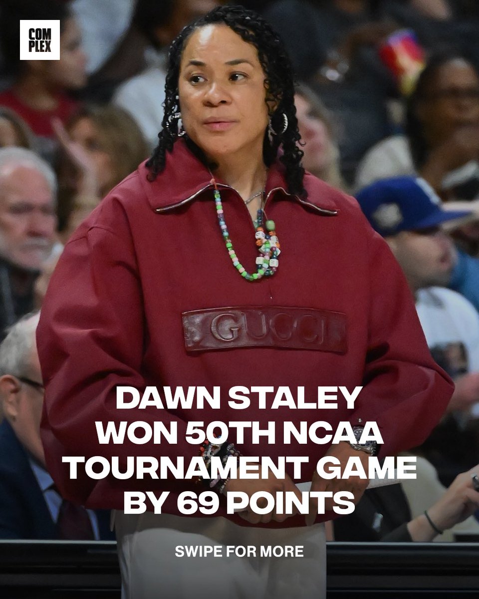 Coach Staley really got that sh*t on 😭

South Carolina defeated Southern 103-34.