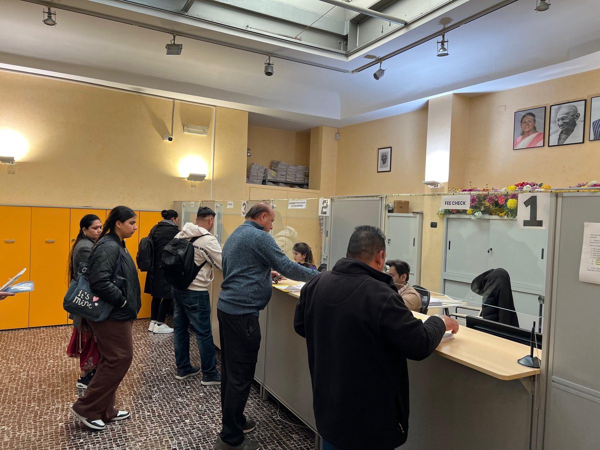 CGIMilan's tweet photo. The Indian Consulate organized a special Consular Camp on 21 March 2026 at its premises in Milan to facilitate the reissue of passports for members of the Indian community. This initiative is part of the Consulate’s ongoing efforts to make consular services more accessible and community friendly.

The Consulate will continue to hold similar camps for passport reissue in the coming months.
@MEAIndia  @diaspora_india