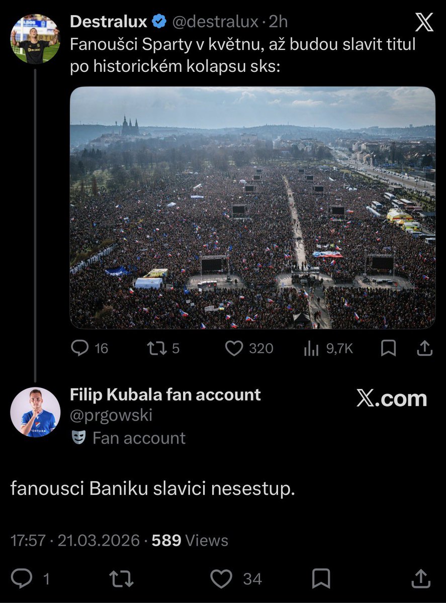 Filip Kubala fan account tweet media