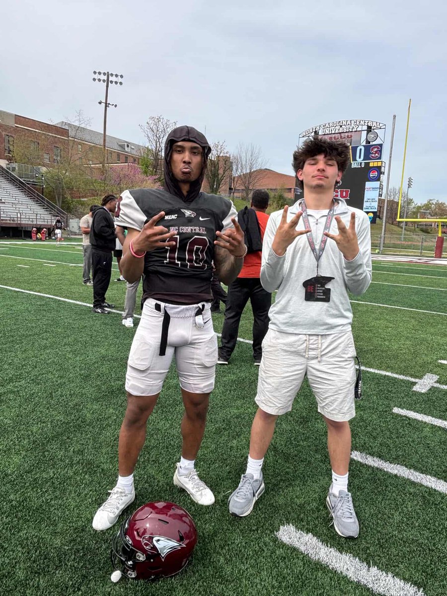 EklineQB9's tweet photo. had a great junior day visit at @NCCU_Football cant wait to come back for a camp! thank you @CoachBarnette for speaking to me!! @JGRecruiting @athletics_r @NCSCSharks7on7 @PrepRedzoneNC https://t.co/dKMdRne45S