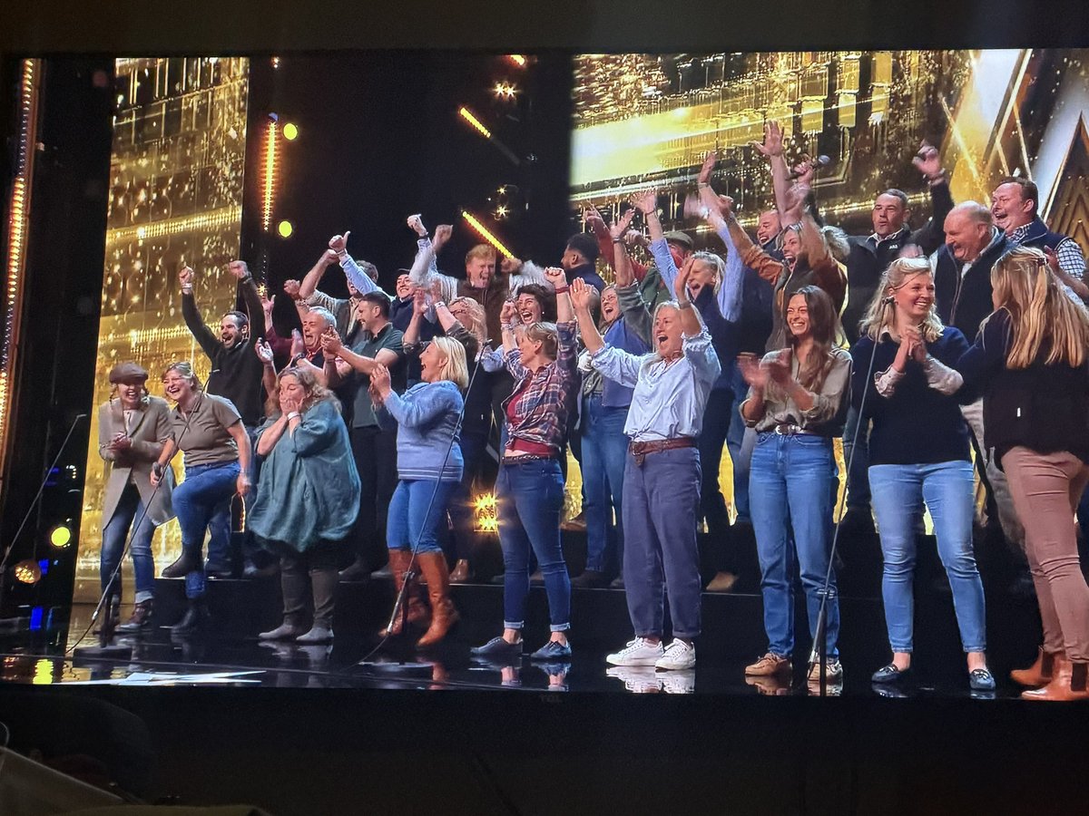 It was only a matter of time before Amanda kept for the golden buzzer. The  Hawkstone Farmers Choir have planted the seeds & have just reaped the  harvest of a place in