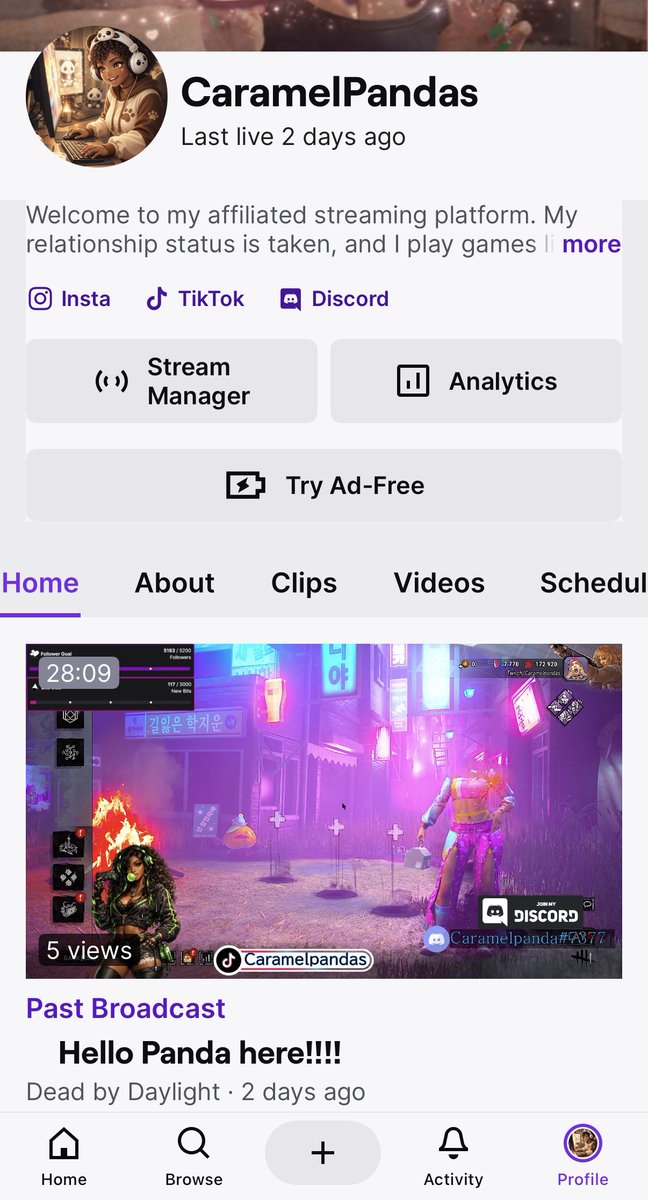 Welcome to my Twitch affiliated Platform. Lets Grow and Support Small Streamers twitch.tv/caramelpandas 

<a href="/taylor_martin07/">Taylor Martin</a> <a href="/PromoRTRG/">PromoRTRGarage📢</a> <a href="/PromoX220626/">@PromoX</a> <a href="/streamerszone/">STREAMERS PROMOTE ZONE</a> <a href="/MrSmallYouTuber/">Mr Small YouTuber 🎥😎▶️</a> <a href="/MYNIZEs/">☆𝓜𝔂𝓷𝓪𝓻𝓼☆</a> <a href="/gghightide/">High Tide Gaming</a>