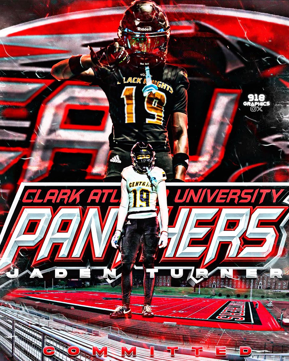 jadenturner39's tweet photo. After many prayers and conversations I’m proud to announce my commitment to Clark Atlanta University!❤️🖤 @CAU_Football @BHarrison92 @CGBlackKnightFB @commit2HBCU @RecruitGeorgia @GwinnettRecruit @NEGARecruits https://t.co/QuT9bGurmG