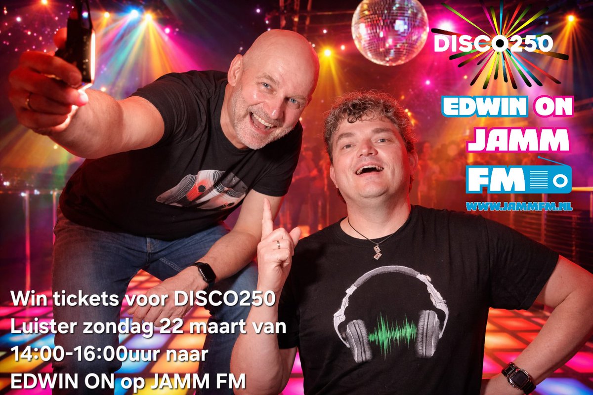 RadioEagleFM's tweet photo. Win Tickets voor Ben Liebrand's DISCO250 !
25 April, TivoliVredenburg, https://t.co/dXqFI1vsWx
Buy Tickets here: https://t.co/b832FlUwQk
Maar je maakt ook kans om tickets te winnen !
Luister zondag 22 maart va  14:00 - 16:00uur naar EDWIN ON op @jammfm met @BenLiebrand
#DISCO250 https://t.co/cq6c9ZYUyX
