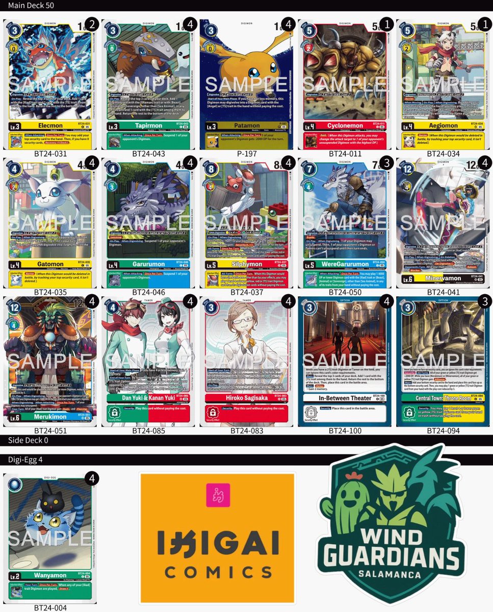 Torneo en <a href="/ikigaicomics/">Ikigai Comics</a> de <a href="/digimon_tcg_EN/">Official Digimon Card Game English Version</a> #Digimon en #Salamanca
Ganador Jesmon!!! 👏🏻 🥇 

1. Jesmon - Albert
2. Piramidi - Jesus
3. Jupiter - Edu
4. TS - Victor
5. Medusa - Baldo
6. Creepymon - Samu
7. BloomVortex - Norber
8. Sakuya - Pabe