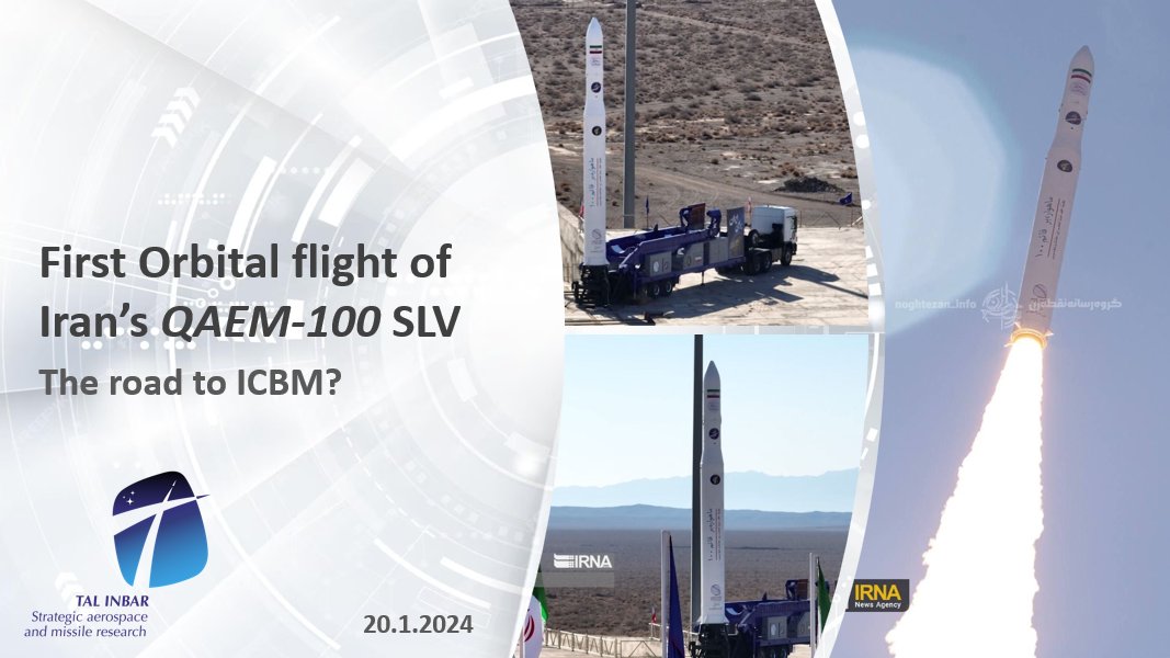 inbarspace's tweet photo. The Chief of the General Staff of the IDF said today that Iran launched "2 two-stage ICBM towards Diego Garcia". The statement rules out Khorramshahr. The first page of my January 2024 report on Qaem-100 is kind of "I told you".... https://t.co/7FUsMgoZDU