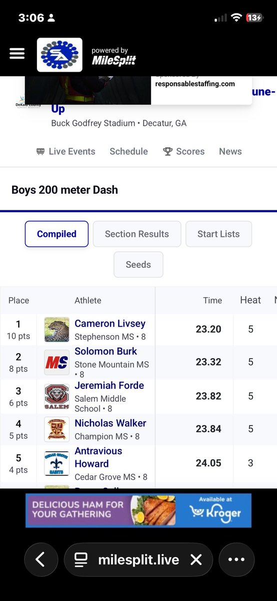 LivseyCam's tweet image. Great meet today 2 pr’s 111.32 and 23.20, I also broke my school record of 11.37. #track #d1 #recruiting @MrKevin_Barnes @CoachGatorTKO @_50Roman @LHS_Bulldog1 and