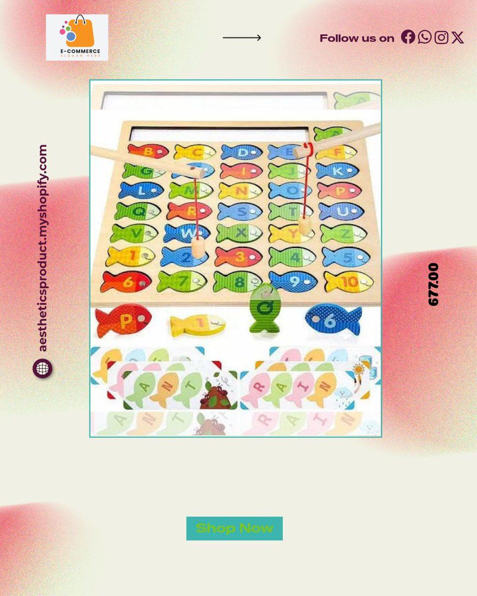 Crochetasthetic's tweet image. Dive into fun and learning with our Magnetic Fishing Game for just ₹677. Perfect for skill-building adventures! Get yours today! #EducationalToys #KidsLearning

Shop Now aestheticsproduct.myshopify.com/products/magne…