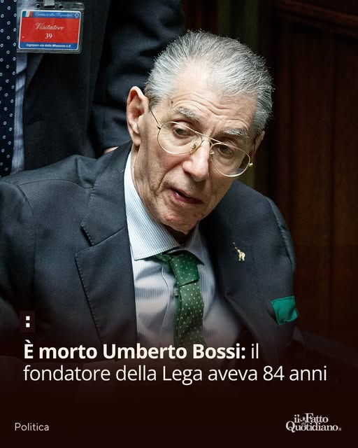 Mauri05_2020's tweet photo. E' morto Umberto Bossi, 40 anni in parlamento, pluripregiudicato con 8 condanne penali definitive (ma mai fatto 1 giorno di carcere perchè sempre rieletto, aveva l'immunità e l'impunità) compresa la confisca dei 49 milioni di euro alla Lega che non sono stati trovati.
1/2 https://t.co/HBnpvTkvcC