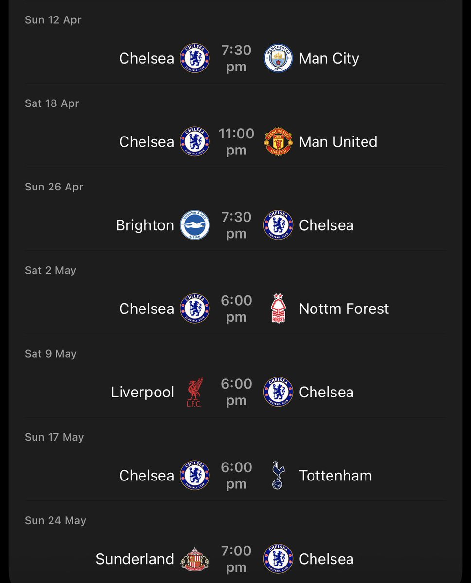 At this point Chelsea don't have any business with the Champions League or Europa League next season