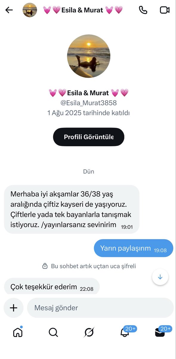 Çift bulma ve İtiraf tweet media