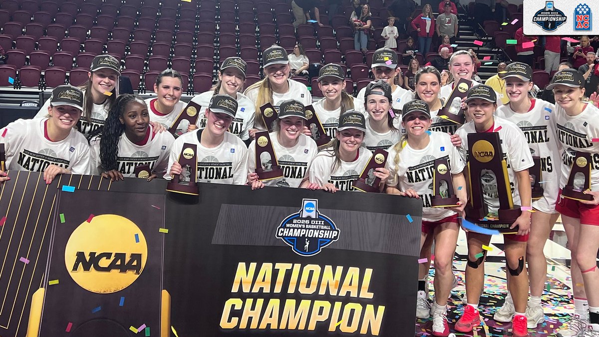 History made! 🙌 <a href="/DenisonSports/">denisonsports</a> defeats Scranton 55-41 to win the program’s first-ever <a href="/NCAADIII/">NCAA Division III</a> women’s basketball title. How about them Big Red!! 

📰 | ncac.short.gy/ncaawbbchamps