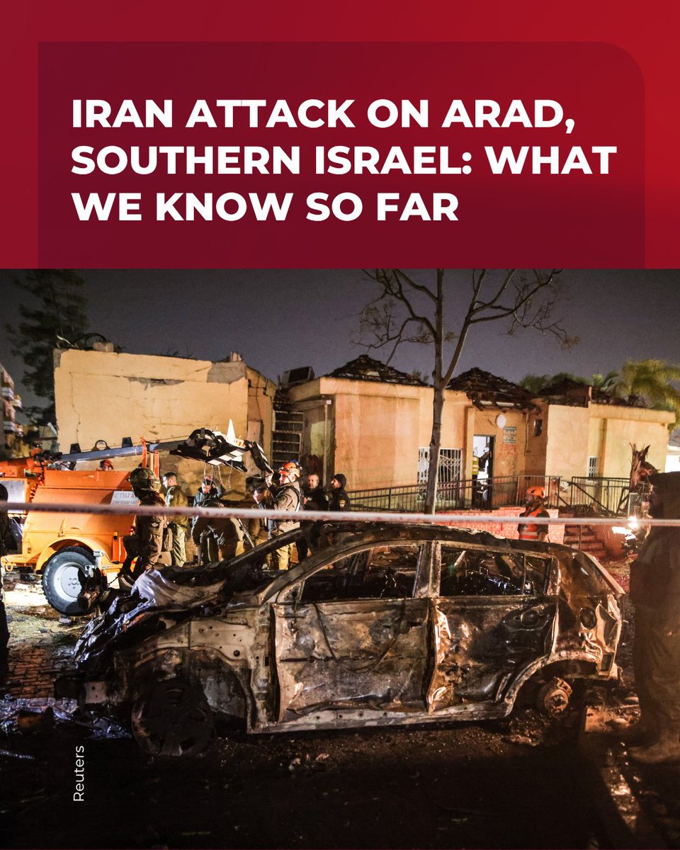 AJENews's tweet image. A state of emergency has been declared in Arad, southern Israel after an Iranian missile strike.

Here's what we know so far ⤵️