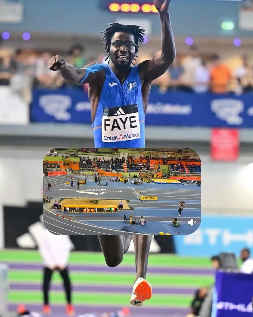 totalsport221's tweet image. Championnats du monde d’athlétisme en salle 2026 !

Amath Faye 🇸🇳 a décroché une honorable 8ᵉ place avec un saut de 16,76 m, confirmant tout son potentiel face à l’élite mondiale. Une performance pleine de promesses pour la suite !

#Athlétisme #TeamSenegal